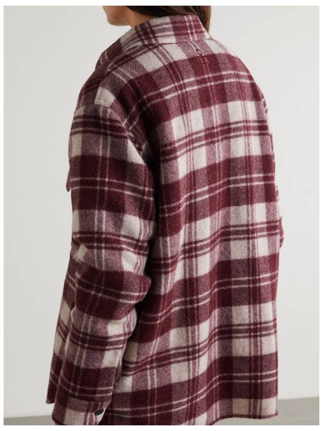 Men's Gerbon Check Long Sleeve Shirt Red - ISABEL MARANT - BALAAN.