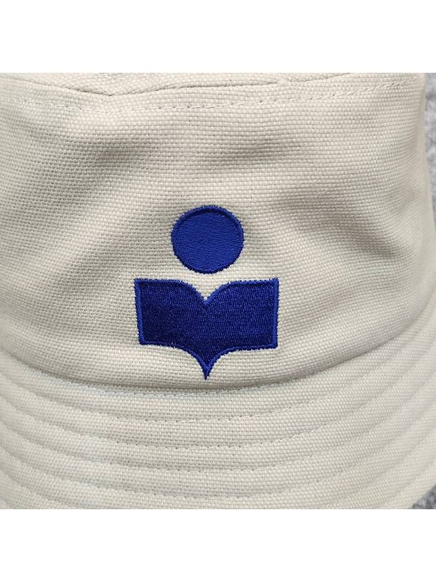 HALEY logo bucket hat ecru blue CU001XFA A1C09A ECBU - ISABEL MARANT ETOILE - BALAAN 6