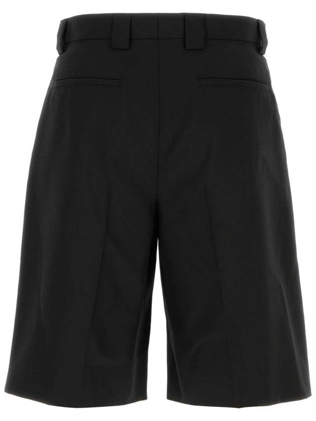 Web Wool Blend Shorts Black - GUCCI - BALAAN 3