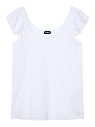 UNDERWEAR Women s Frill Sleeveless Lounge Top White 270550 - EMPORIO ARMANI - BALAAN 1