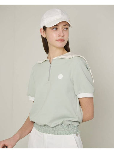 Airy Smoking Sailor Top Mint UV CUT - POSHERD - BALAAN 1