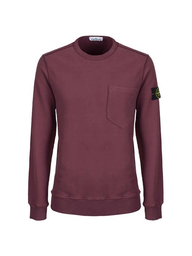 Waffen Patch Pocket Sweatshirt Burgundy - STONE ISLAND - BALAAN 1