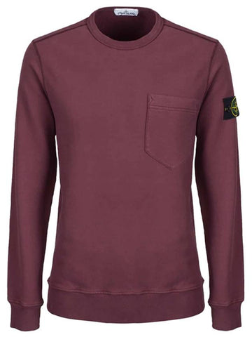 Waffen Patch Pocket Sweatshirt Burgundy - STONE ISLAND - BALAAN 1
