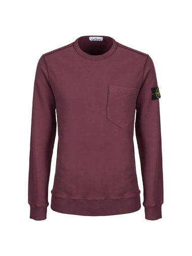 Wappen Patch Pocket Sweatshirt Burgundy - STONE ISLAND - BALAAN 1