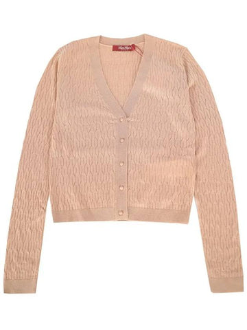 23FW Dindi DINDI cable cardigan nude 2363460239 002 - MAX MARA - BALAAN 1