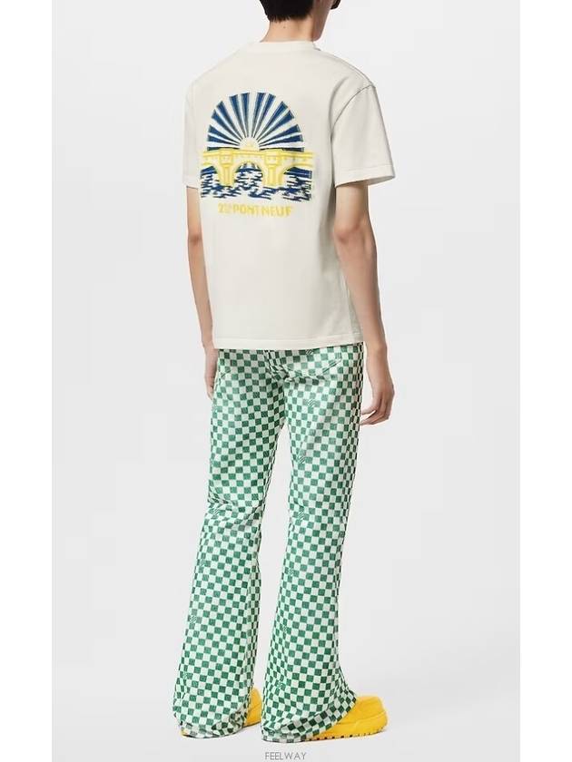 1AFJFQ Intarsia Graphic Cotton T Shirt - LOUIS VUITTON - BALAAN 3