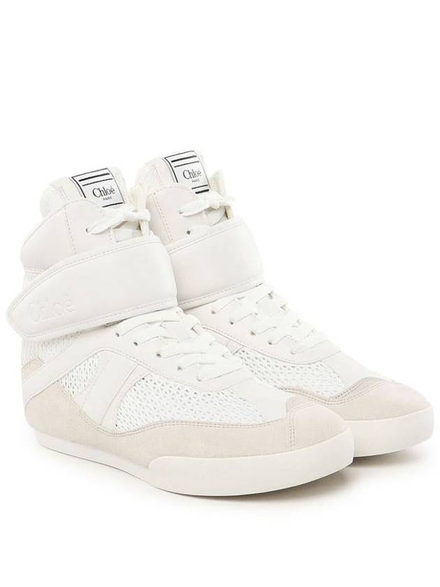 Chloé Mesh And Suede Kick High-Top Sneakers Shoes - CHLOE - BALAAN 2