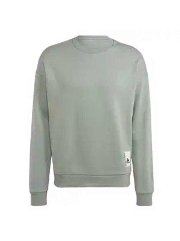 Lounge Fleece Sweatshirt Silver Green - ADIDAS - BALAAN 1