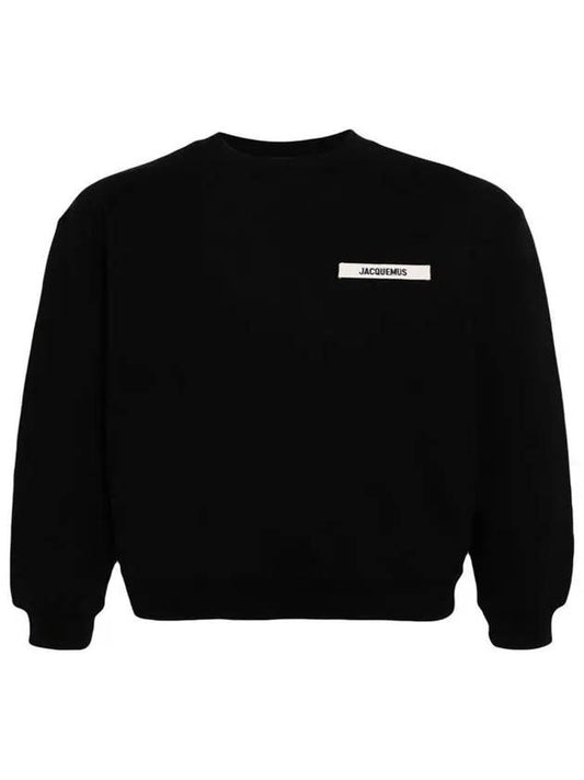 Le Gros Grain Logo Sweatshirt Black - JACQUEMUS - BALAAN 2