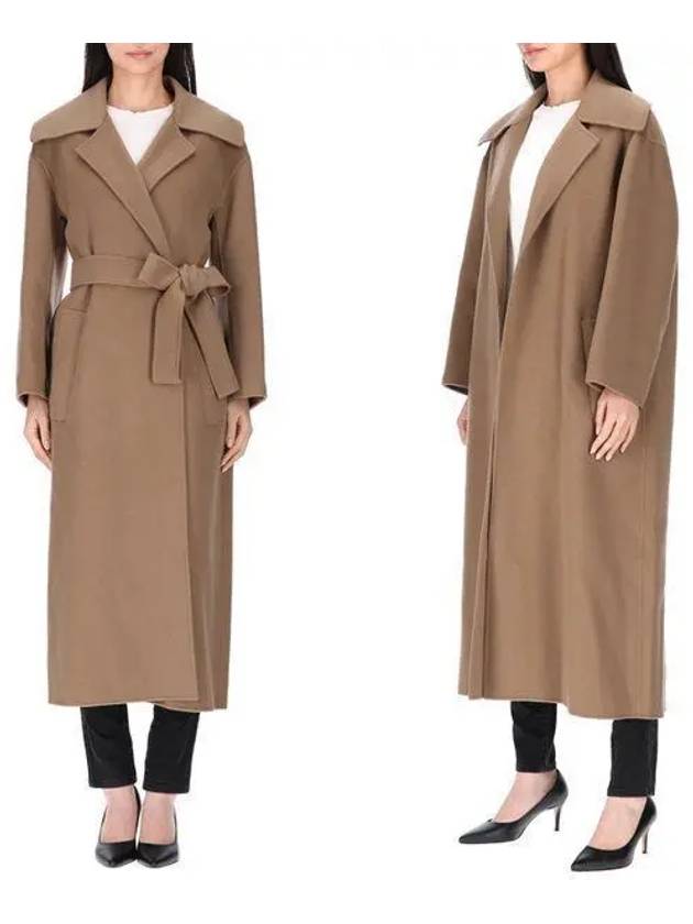 S Giulietta 2390160633600 001 Wool Wrap Style Long Coat - MAX MARA - BALAAN 2