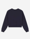 Gradient boxy brushed crop sweatshirt NW00309KM0326 Navy - MAISON KITSUNE - BALAAN 3