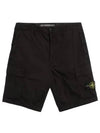 Light Stretch Cotton Bermuda Shorts Black - STONE ISLAND - BALAAN 2