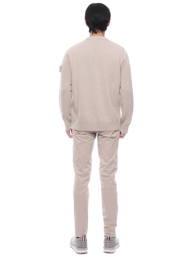 Compass Badge Wool Knit Top Beige - STONE ISLAND - BALAAN 6