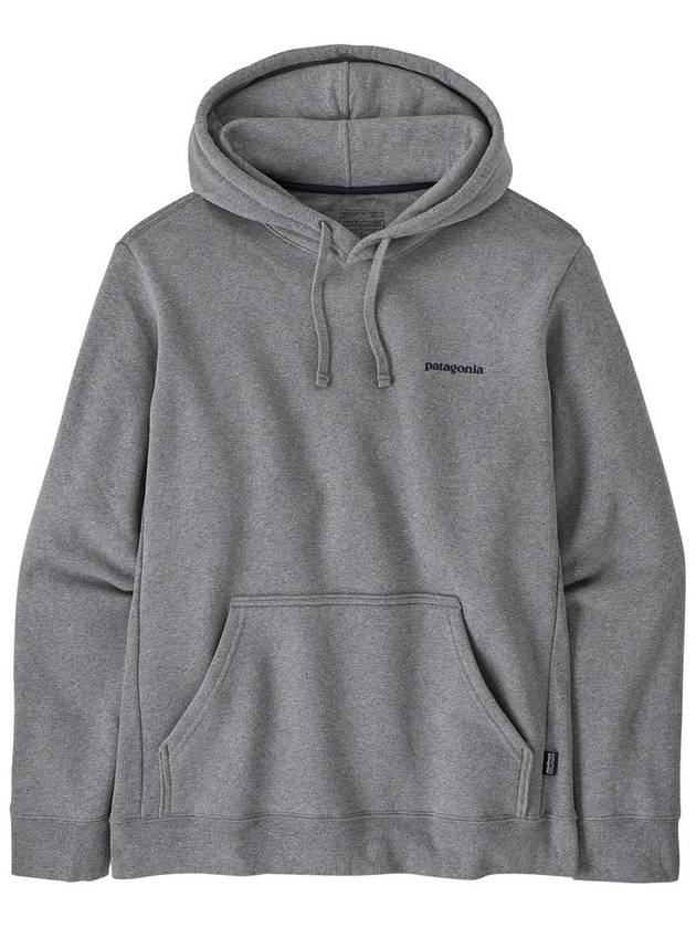 Boardshort Logo Uprisal Hoodie Gravel Heather - PATAGONIA - BALAAN 2