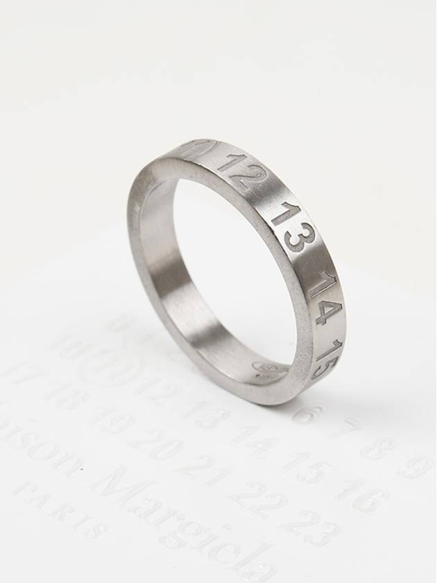 Number Logo Slim Ring Ring Silver Matte - MAISON MARGIELA - BALAAN 4