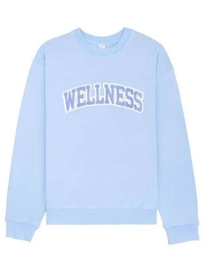 Wellness Crew Neck Cotton Sweatshirt Light Blue - SPORTY & RICH - BALAAN 2