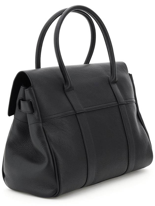 Small Bayswater Classic Grain Tote Bag Black - MULBERRY - BALAAN 3