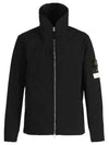 Wappen Soft Shell Hooded Jacket Black - STONE ISLAND - BALAAN 2