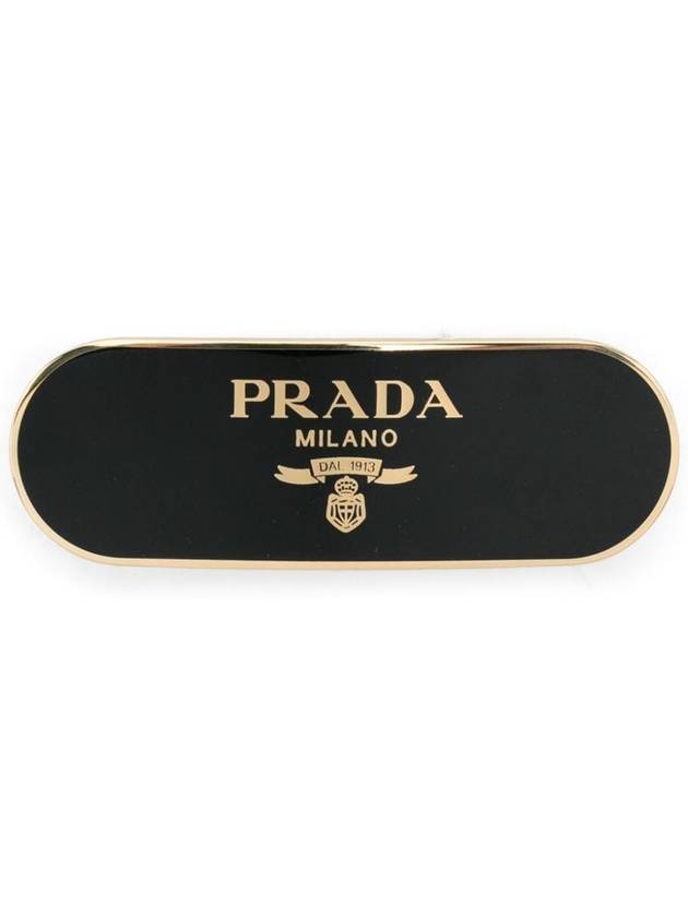 Round Metal Hair Clip Black - PRADA - BALAAN 2