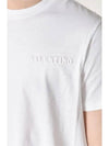 Embossed Logo Short Sleeve T-Shirt White - VALENTINO - BALAAN 5