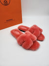 Oran Wool Sandals Rose - HERMES - BALAAN 4