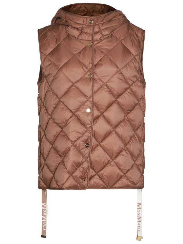 Quilted Padded Vest Brown - MAX MARA - BALAAN 1