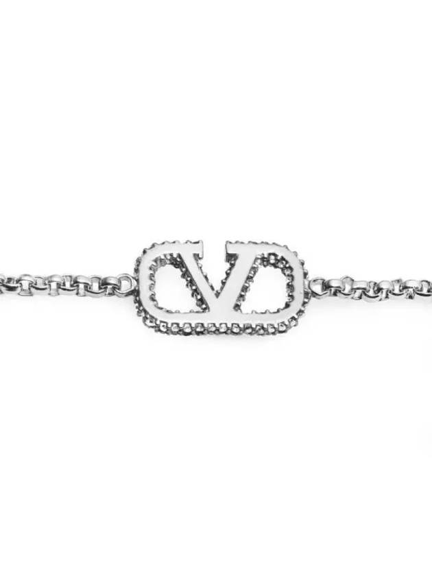 Valentino 5W2J0F84 YCW 68S J0F84 Garavani V logo crystal bracelet - RED VALENTINO - BALAAN 4