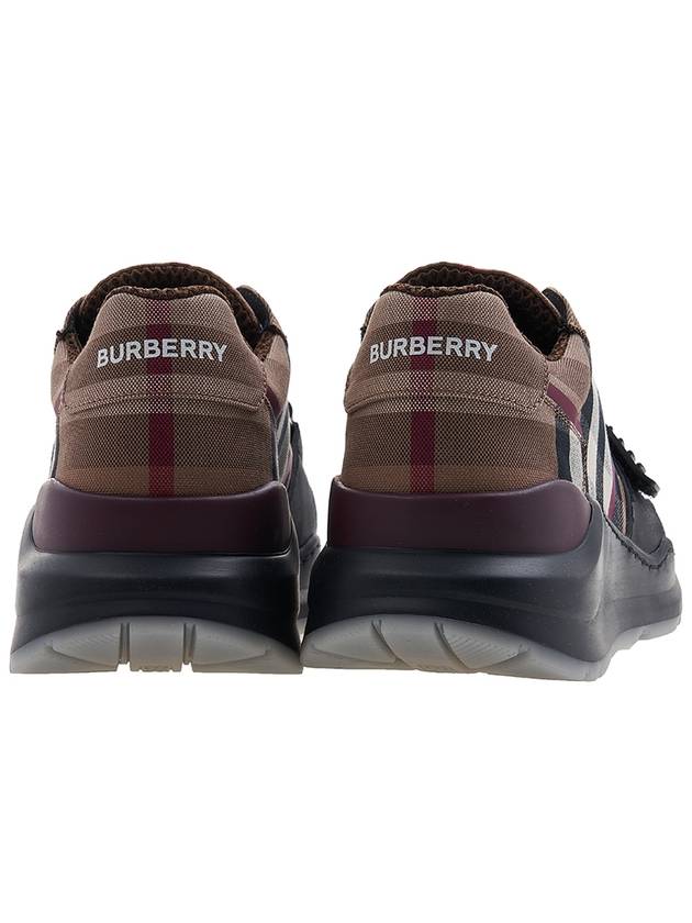 Ramsey Check Cotton Low Top Sneakers Brown - BURBERRY - BALAAN 5