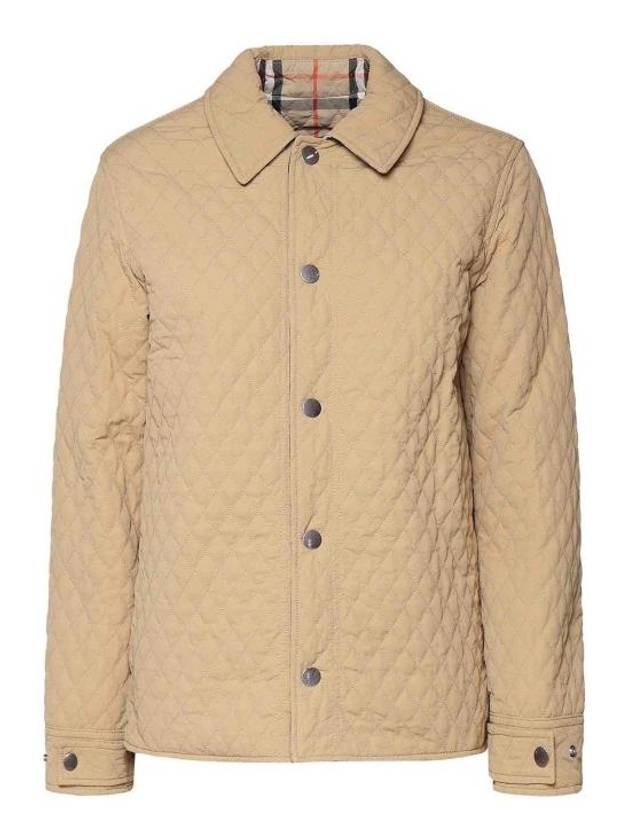 Check Reversible Quilted Jacket Beige - BURBERRY - BALAAN 2