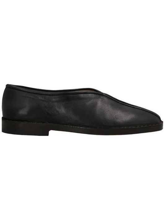 Square Toe Flat Five Loafer Slippers Black - LEMAIRE - BALAAN 1