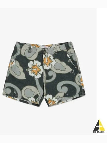 Floral Print Bermida Shorts Gray 06P002GREY - ERL - BALAAN 1