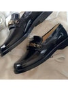 gold lettering chain enamel loafers black - CHANEL - BALAAN.