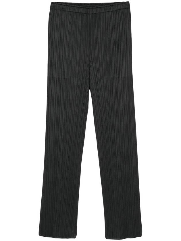 Pleats Basic Straight Pants Black - ISSEY MIYAKE - BALAAN 1