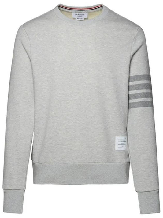 Classic Loopback Terry Tonal 4-Bar Relaxed Fit Crewneck Sweatshirt Pale Grey - THOM BROWNE - BALAAN 2