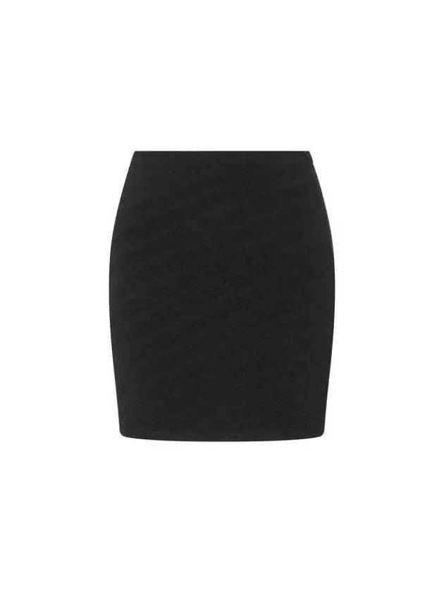 Logo jacquard mini skirt black 271734 - ALEXANDER WANG - BALAAN 1