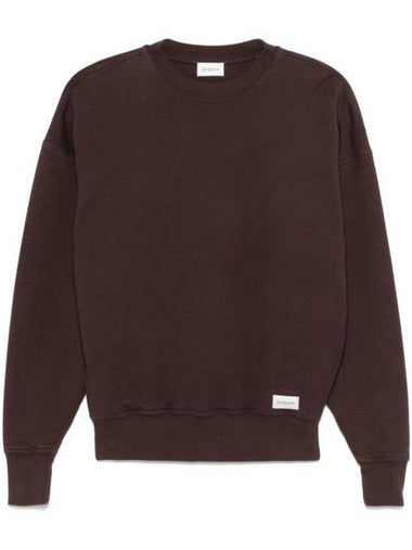 Crew Neck Sweatshirt Taupe Fonce - SAINT LAURENT - BALAAN 1