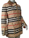 Women's Icon Stripe Diamond Quilted Wool Jacket Camel - BURBERRY - BALAAN.
