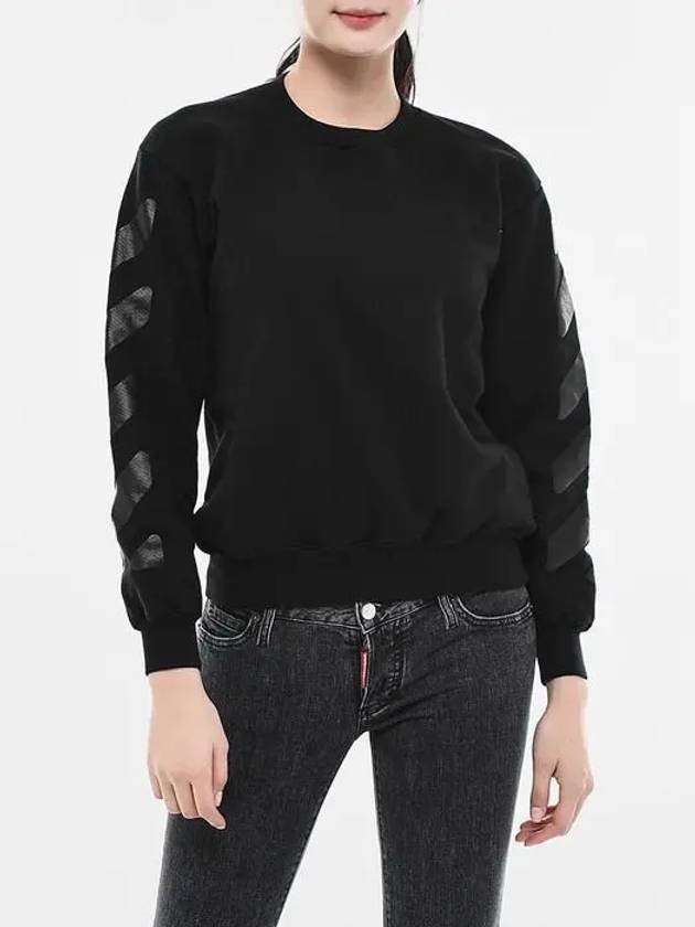 arrow print sweatshirt sweatshirt black - OFF WHITE - BALAAN 3