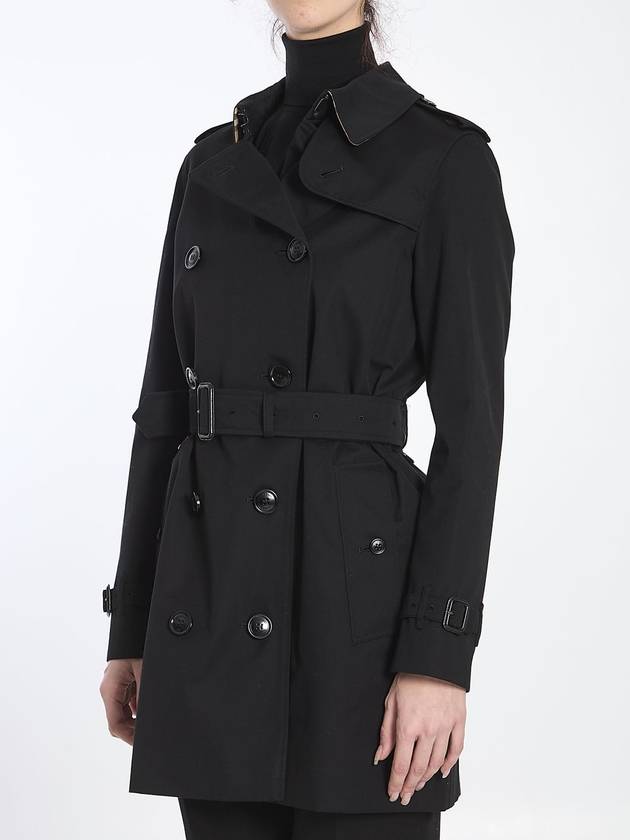 Kensington Cotton Trench Coat Black - BURBERRY - BALAAN 3