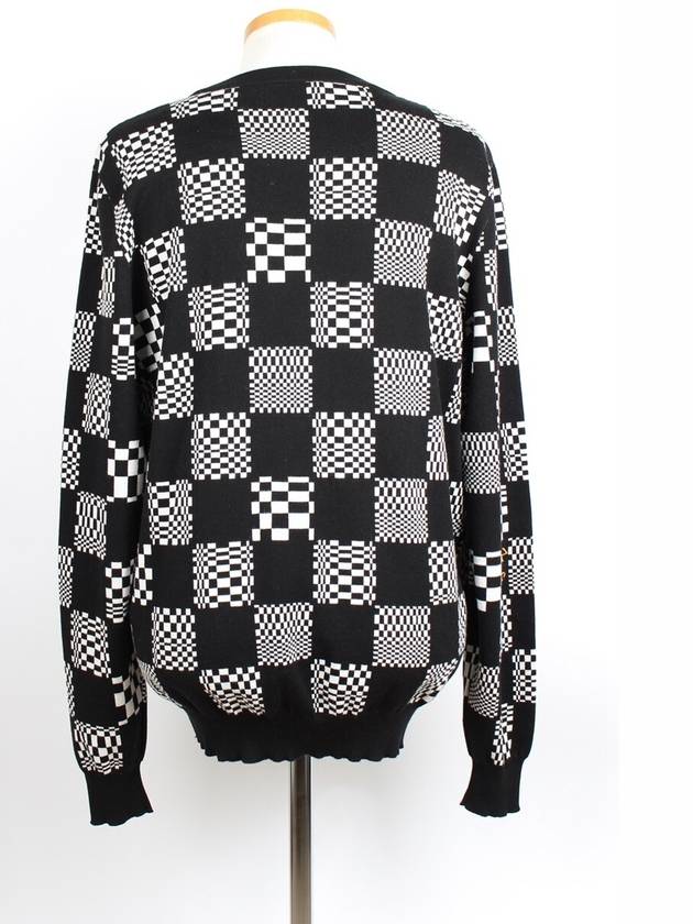 Distorted Damier crew neck knit XL - LOUIS VUITTON - BALAAN 4