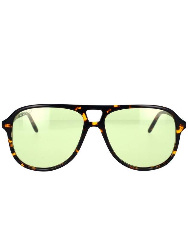 Eyewear Tortoiseshell Acetate Sunglasses Green - GUCCI - BALAAN 2