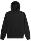 Diagonal Raised Fleece Hoodie Black - CP COMPANY - BALAAN 1