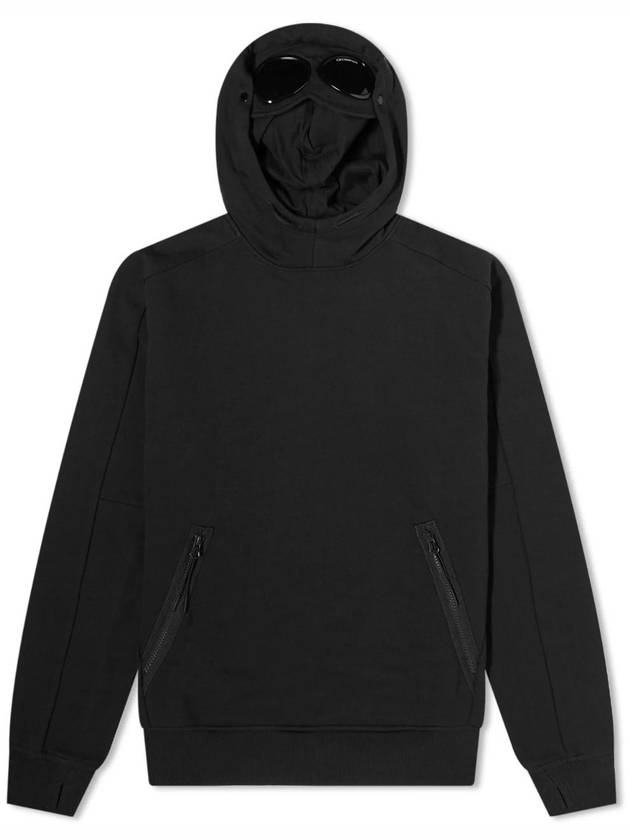 Diagonal Raised Fleece Hoodie Black - CP COMPANY - BALAAN 1