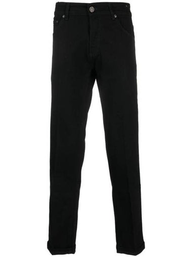 Reggae slim fit straight pants black - PT TORINO - BALAAN 1