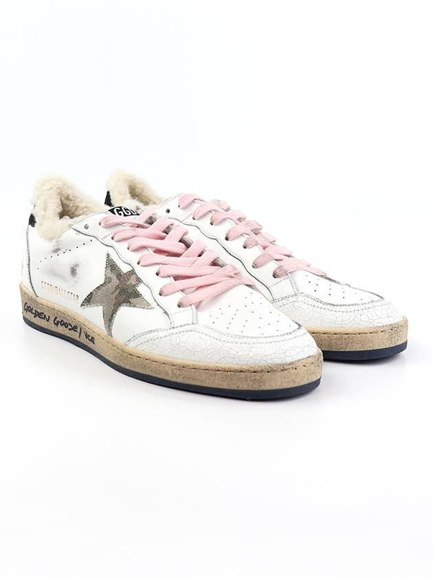 Ball Star Fur Low Top Sneakers White Black - GOLDEN GOOSE - BALAAN 5