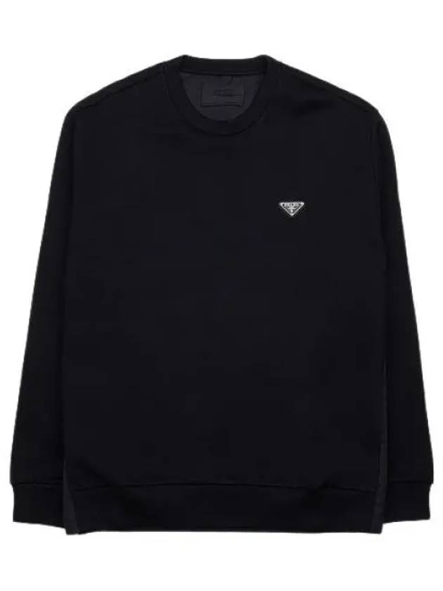 Technical Cotton Sweatshirt Black - PRADA - BALAAN 2