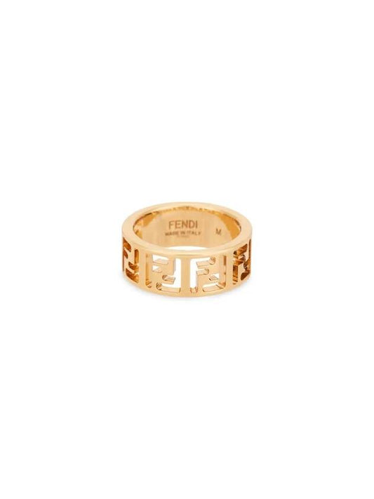 FF Logo Forever Ring Gold - FENDI - BALAAN 1