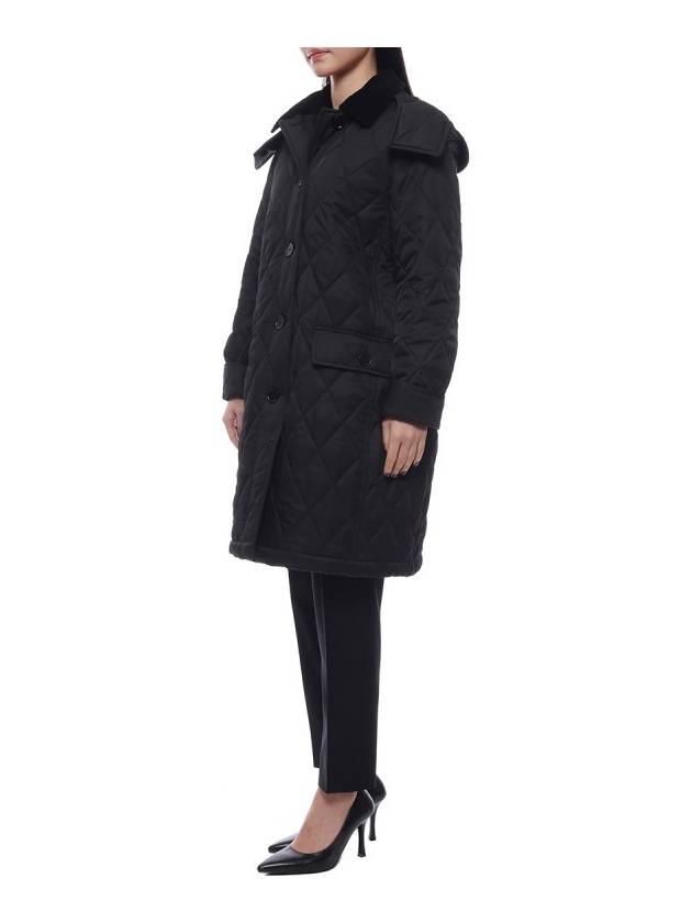 New Dereham Quilted Long Padding Black - BURBERRY - BALAAN 5