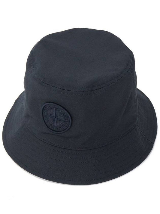 Logo Patch Bucket Hat Navy - STONE ISLAND - BALAAN 2