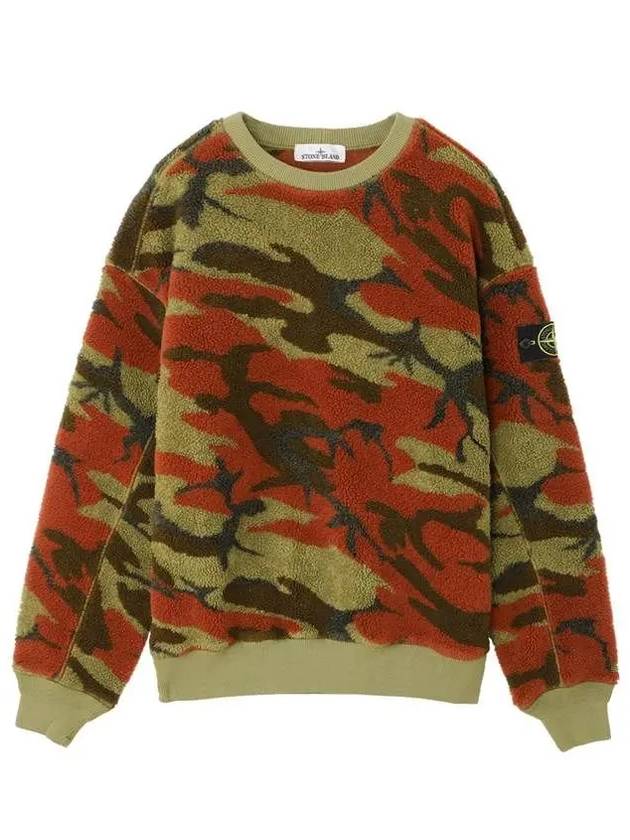 Wappen Patch Camouflage Fleece Knit Top Green - STONE ISLAND - BALAAN 2